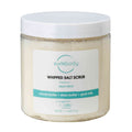 Jar of classic whipped salt scrubs for body exfoliation and moisturizing