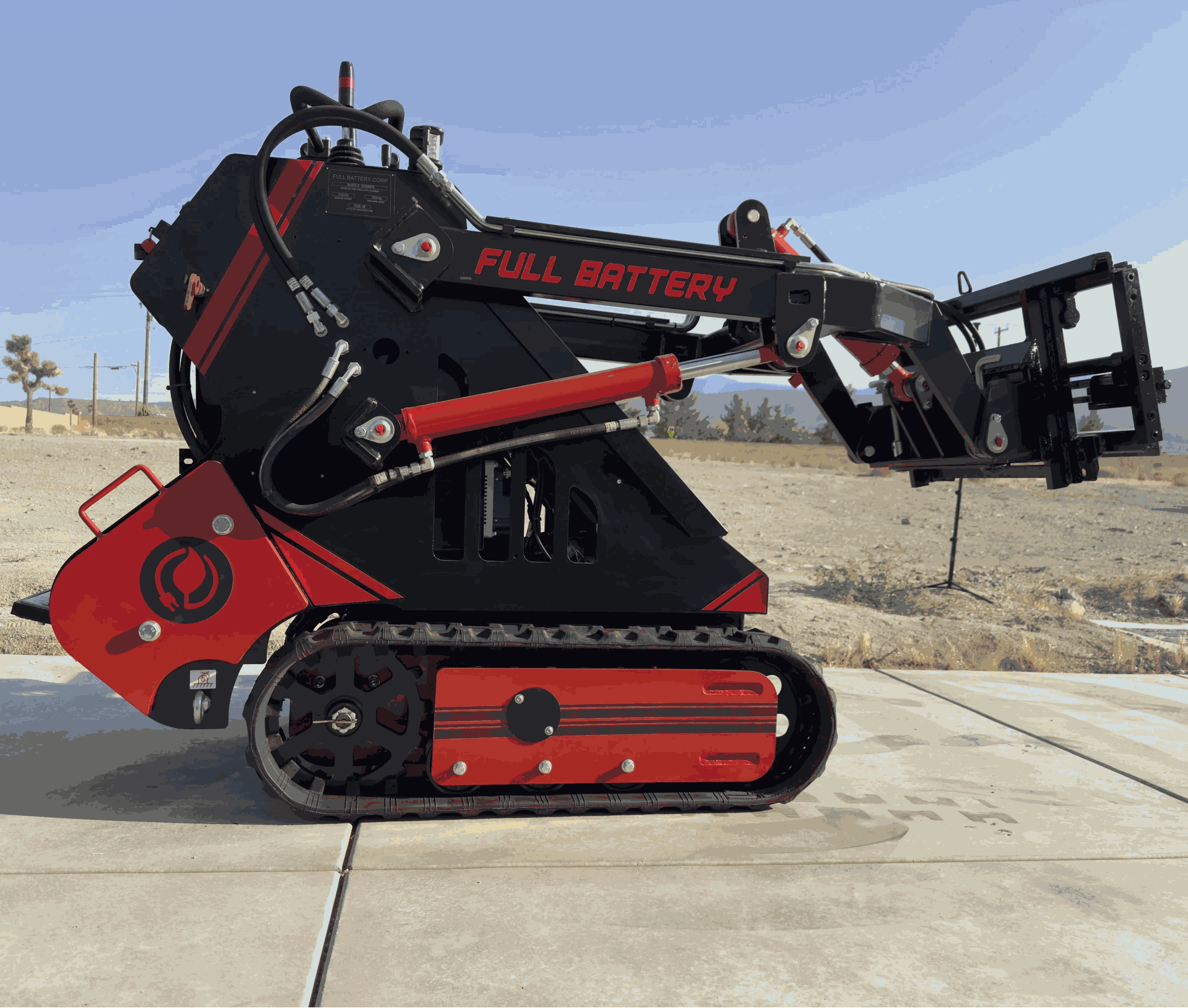 72V 16.4kWh Lithium Electric Mini Track Loader Skid Steer