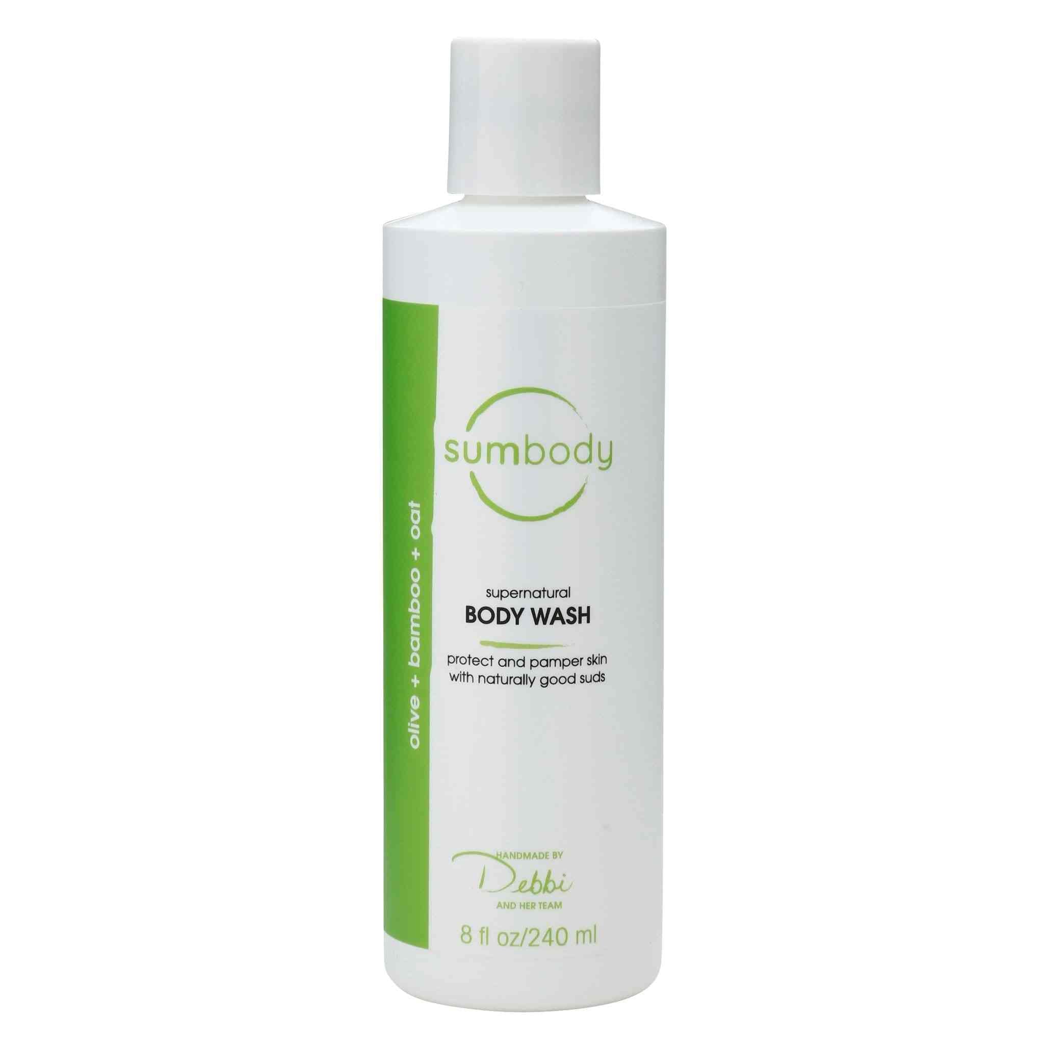 SuperNatural Body Wash bottle with vanilla-citrus scent and skin-loving ingredients for gentle cleansing and hydration