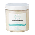 Jar of classic whipped sugar scrubs with rich butters and cane sugar for exfoliation and moisturizing skin