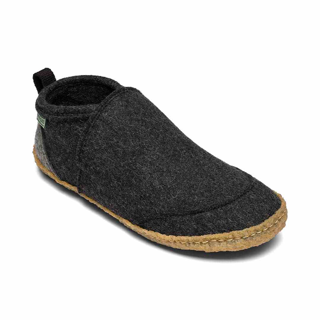 Tengries Walkabouts wool felt slippers with crepe rubber soles for outdoor comfort and durability